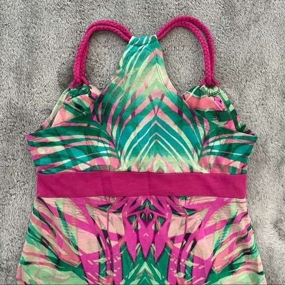 True Freedom Geometric Multi-Color Palm Maxi Dress - Picture 5 of 9